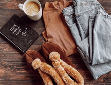 Load image into Gallery viewer, Suede Slipper Boots in Chestnut - JosieBear