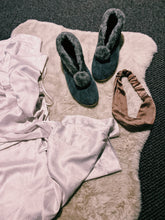 Load image into Gallery viewer, Suede Slipper Boots in Cadet Grey - JosieBear