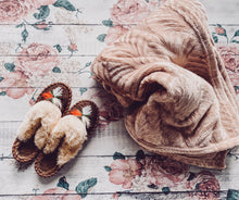 Load image into Gallery viewer, Natural Fur Brown Range Embroidered Slip on Slippers Lucky Dip - JosieBear