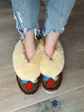 Load image into Gallery viewer, Natural Fur Embroidered Moccasin Slippers Lucky Dip - JosieBear