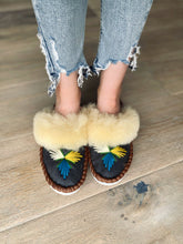 Load image into Gallery viewer, Natural Fur Brown Range Embroidered Slip on Slippers Lucky Dip - JosieBear