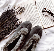 Load image into Gallery viewer, Suede Slipper Boots in Cadet Grey - JosieBear