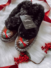 Load image into Gallery viewer, Dark Fur Sheepskin Moccasins
