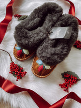 Load image into Gallery viewer, Dark Fur Sheepskin Moccasins
