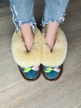 Load image into Gallery viewer, Natural Fur Embroidered Moccasin Slippers Lucky Dip - JosieBear
